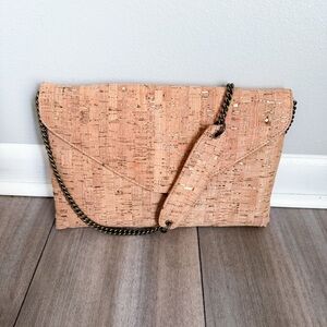 J. crew women’s cork gold speckled envelope shoulder bag